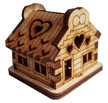 DOMEK las w słoiku ogród szkle 3D chatka sklejki kwiaciarnia dekoracja drewniana miniaturka miniaturowe dekoracje (2)