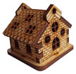 DOMEK las w słoiku ogród szkle 3D chatka sklejki kwiaciarnia dekoracja drewniana miniaturka miniaturowe dekoracje (2)