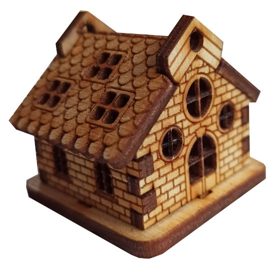 DOMEK las w słoiku ogród szkle 3D chatka sklejki kwiaciarnia dekoracja drewniana miniaturka miniaturowe dekoracje (2)