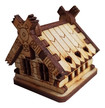 DOMEK las w słoiku ogród szkle 3D chatka sklejki kwiaciarnia dekoracja drewniana miniaturka miniaturowe dekoracje