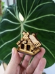 DOMEK las w słoiku ogród szkle 3D chatka sklejki kwiaciarnia dekoracja drewniana miniaturka miniaturowe dekoracje (3)