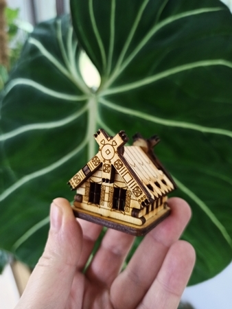 DOMEK las w słoiku ogród szkle 3D chatka sklejki kwiaciarnia dekoracja drewniana miniaturka miniaturowe dekoracje (3)