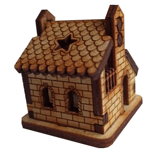 DOMEK las w słoiku ogród szkle 3D chatka sklejki kwiaciarnia dekoracja drewniana miniaturka miniaturowe dekoracje (2)