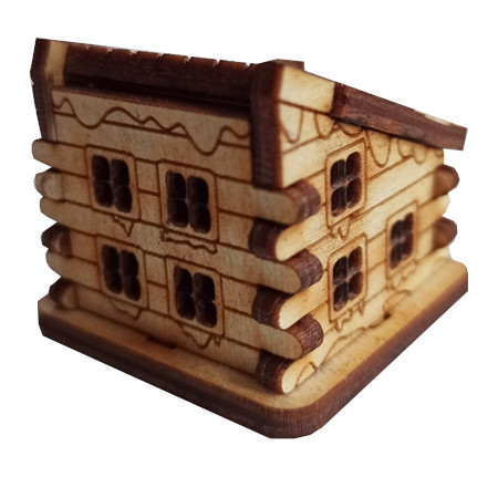 Drewniany DOMEK las w słoiku ogród szkle 3D chatka sklejki kwiaciarnia dekoracja drewniana miniaturka miniaturowe dekoracje (2)