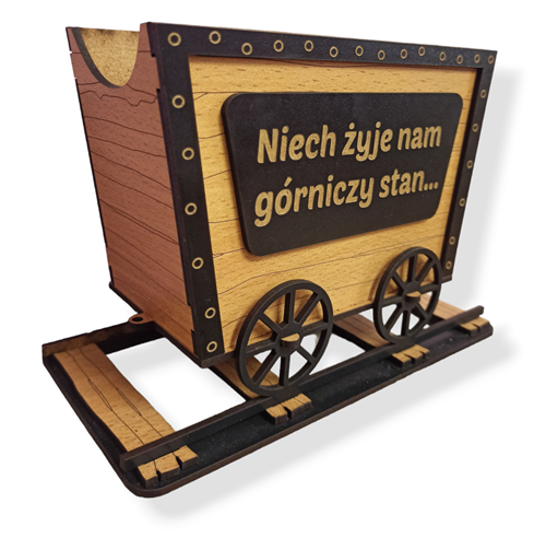 WAGON GÓRNICZY NA ALKOHOL kopalnia węgla kruszywa górnika prezent Barbórka prezent urodzinowy emerytura podziękowanie pożegnanie pracownika (2)