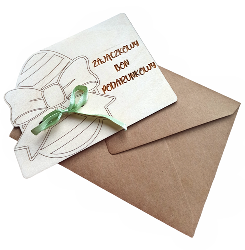 BON PODARUNKOWY na Wielkanoc prezent od Zajączka drewniane życzenia Zając (2)