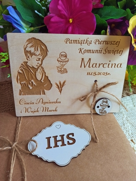 Prezent na Komunię życzenia kartka pieniądze bon komunia karkta 10 wzorów (9)