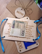 Kartka Drewniana ROCZEK urodzinki Bon Prezent  podarunkowy na pieniądze karta podarunkowa VOUCHER życzenia drewniane dla dziecka (11)