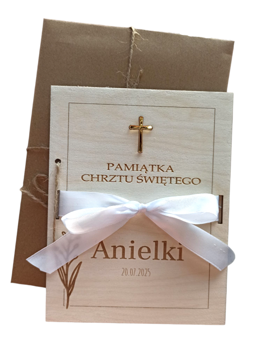 Chrzest Święty ŻYCZENIA na chrzciny pamiątka prezent z kopertą dla dziewczynki dla chłopca (4)