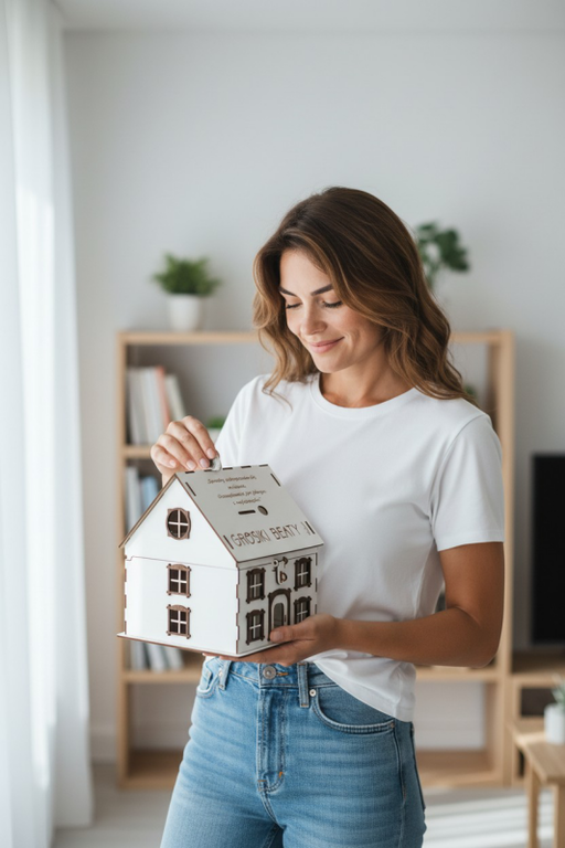 🏠 Skarbonka domek z otwieranym dachem – praktyczna i dekoracyjna 💛 (4)