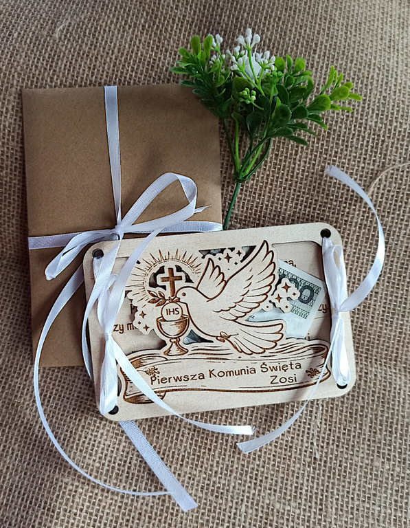 ✨ ŻYCZENIA NA I KOMUNIĘ ŚWIĘTĄ – DREWNIANA KARTKA PAMIĄTKA ✨ (2)