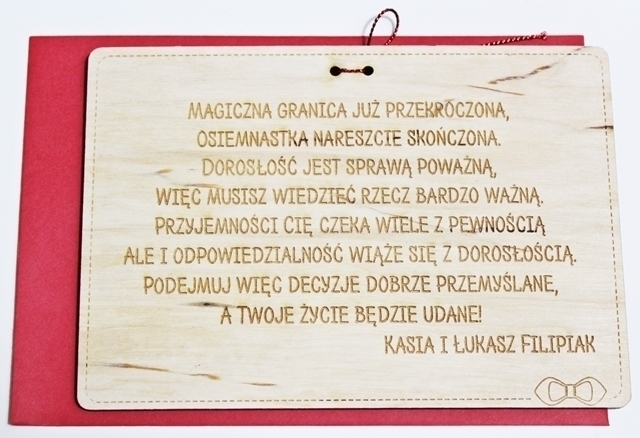 Drewniane życzenia 18 URODZINY 18stka kartka OSIEMNASTKA dla niej i dla niego1 (4)