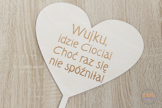 Tabliczka ŚLUBNA dekoracja Wujku idzie ciocia DO TRZYMANIA (2)