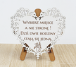 SERCE ażur tablica stojak ślub laser grawer weselna dekoracja gości wybierz miejsce a nie stronę sentencje