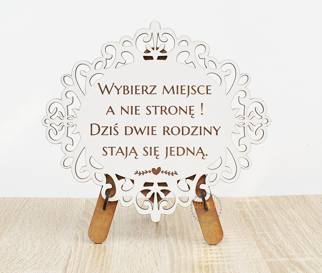WESELE ażur tablica stojak ślub laser grawer weselna dekoracja gości wybierz miejsce a nie stronę (1)
