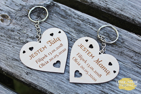 BRELOK dla mamy JESTEM MAMĄ pamiątka personalizowana prezent