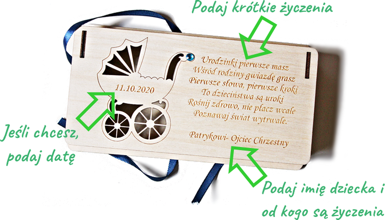  Pudełko na pieniądze życzenia ROCZEK drewniane etui koperta grawer opakowanie dla dziewczynki dla chłopca (7)