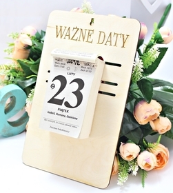  Podkładka pod kalendarz okładka na ścianę do zawieszenia kalendarza drewniana Dzień Babci i Dziadka