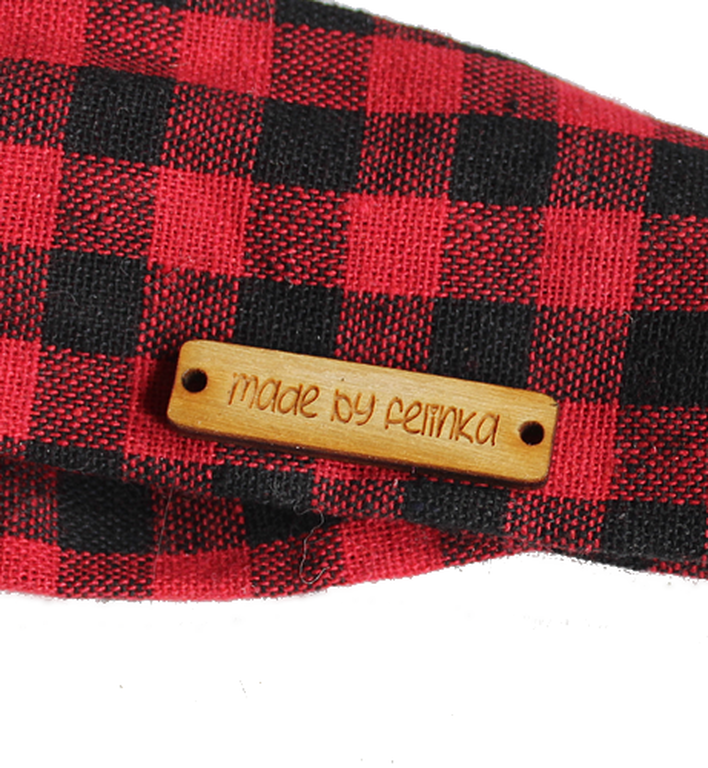 Metka metki do koszyka handmade drewniane jeansówka TWÓJ TEKST 4x1cm wszywka guzik napis ozdoba dekoracja 10 sztuk (3)