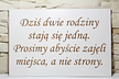 Tablica Dziś dwie rodziny wesele ślubna dekoracja drewniana ślub zawieszka na ścianę nad Parą Młodą  (3)