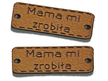 Wszywka 30x10 metka ekoskóra MAMA MI ZROBIŁA prezent 