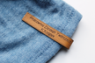 Wszywka 1x10cm metka ekoskóra LOGO jeansówka DŁUGA (1)