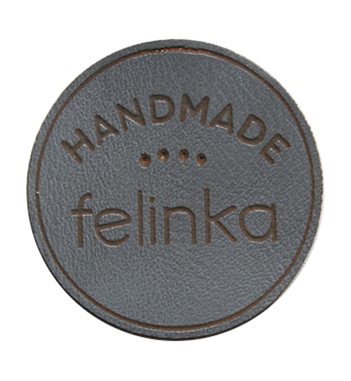 Wszywka KOŁO metka eko skóra TWÓJ TEKST rękodzieło handmade (1)