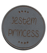 Wszywka KOŁO metka eko skóra JESTEM PRINCESS rękodzieło handmade