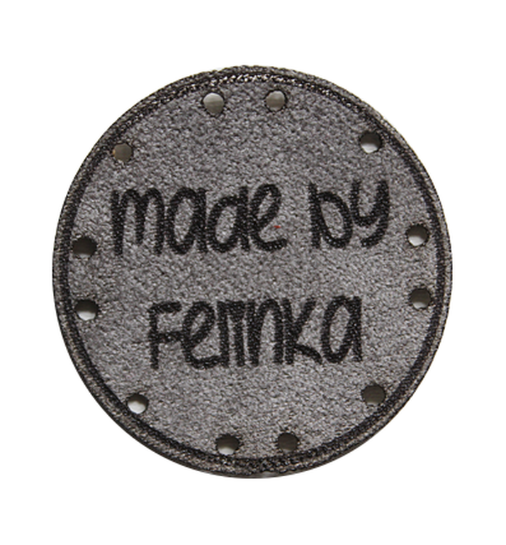 wszywka KOŁO metka nubuk ZAMSZ logo twój tekst rękodzieło handmade (1)