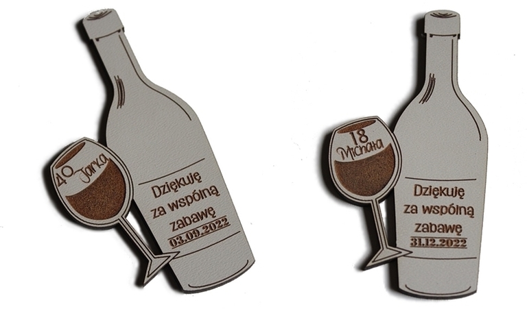 MAGNES podziękowanie dla gości 18 20 30 40 50 szary SYLWESTER STUDNIÓWKA URODZINY IMIENINY ślub rocznica prezent upominek (2)