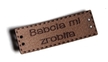 Naszywki wszywki Babcia mi zrobiła 5,5x2,5  handmade do szycia akcesoria ekoskóra