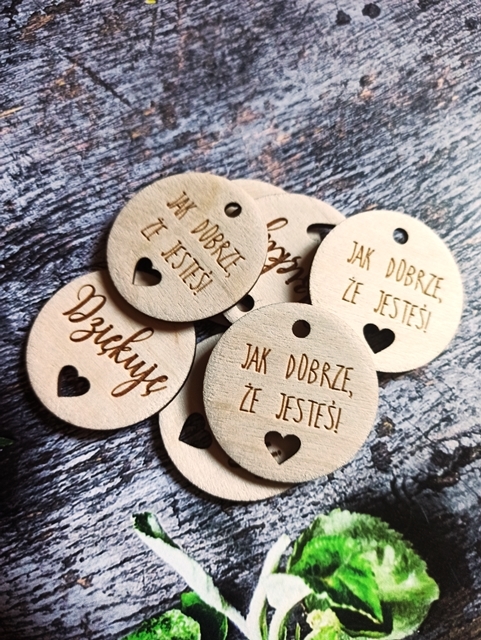  Zawieszka dwustronna podziękowanie za zakupy rękodzieło handmade drewniana (6)