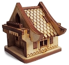 PAGODA orientalny DOMEK las w słoiku ogród szkle 3D chatka sklejki kwiaciarnia dekoracja drewniana miniaturka miniaturowe dekoracje (2)